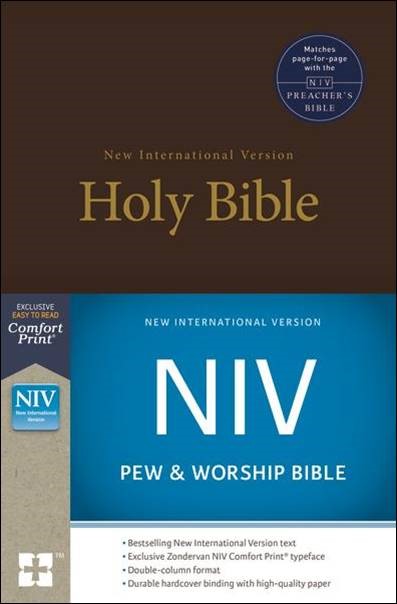 Buy your copy of the NIV Pew and Worship Bible, Hardcover, Brown in the FaithGateway Store where you'll enjoy low prices every day